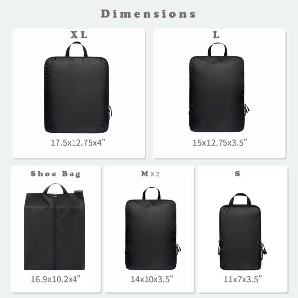 BAGAIL 4 Set/6 Set Ultralight Compression Packing Cubes Packing Organizer for Travel Accessories Luggage Suitcase Backpack - Image 2