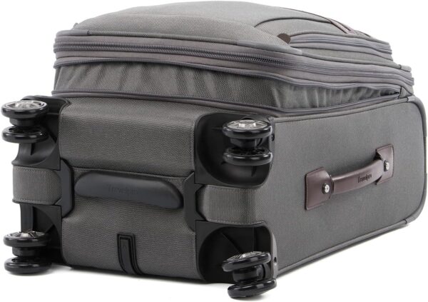 Travelpro Platinum Elite Softside Expandable Carry on Luggage, 8 Wheel Spinner Suitcase, USB Port, Suiter, Men and Women, Vintage Grey, Carry On 21-Inch - Image 7