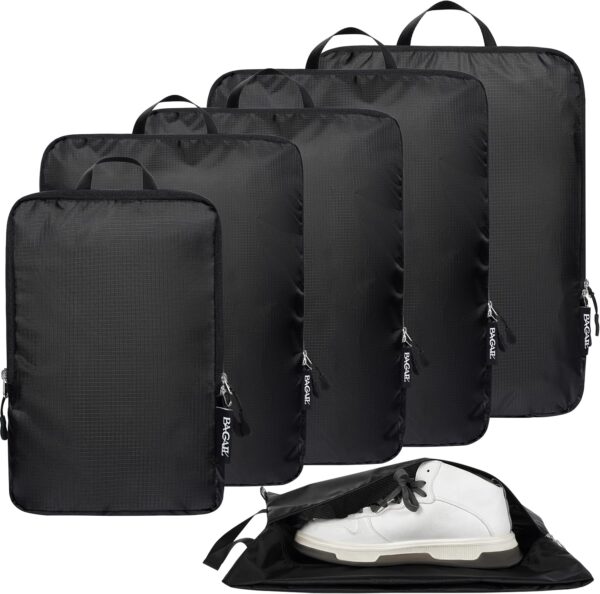 BAGAIL 4 Set/6 Set Ultralight Compression Packing Cubes Packing Organizer for Travel Accessories Luggage Suitcase Backpack